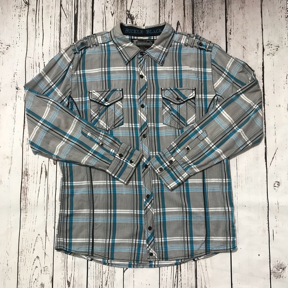 Buckle Black Label - Wildwood Shirt Blue (XL)